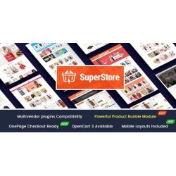 Super Store - 3 Mobil Düzen İçeren Duyarlı Çok Amaçlı OpenCart 3 Teması