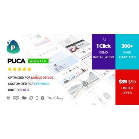 Puca - Optimize Edilmiş Mobil Woo Commerce Teması