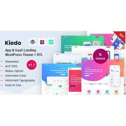 Kiedo - Uygulama ve SaaS Açılışı WordPress Teması