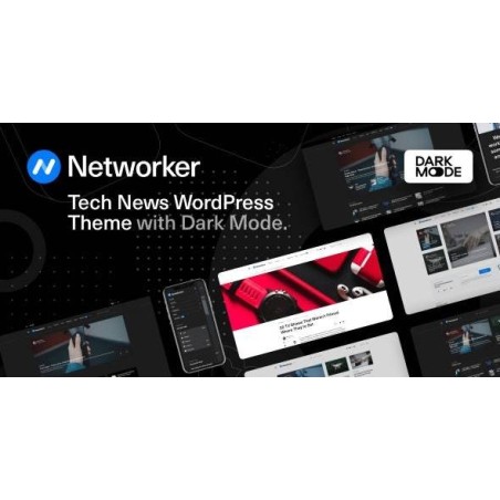 Networker - Karanlık Modlu Tech News WordPress Teması