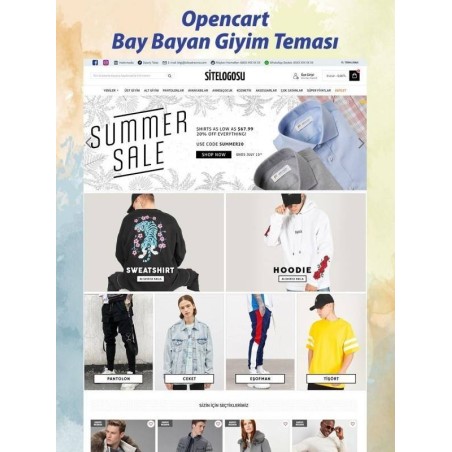 Opencart Bay & Bayan Giyim Teması