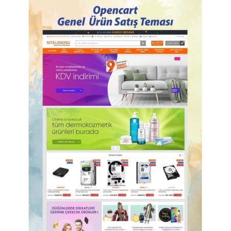 Opencart Genel Ürün Satış Teması