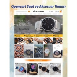 Opencart Saat & Aksesuar Satış Teması