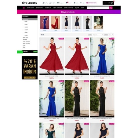 Opencart Tesettür Moda Giyim Satış Teması