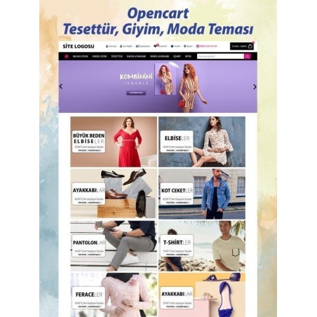 Opencart Tesettür Moda Giyim Satış Teması