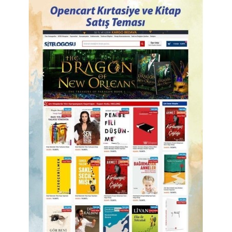 Opencart Genel Kırtasiye & Kitap Satış Teması