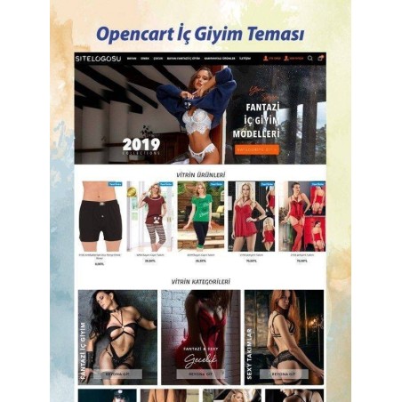 Opencart İç Giyim Satış Teması