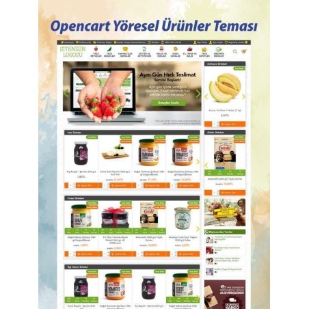 Opencart Yöresel Ürün Satış Teması