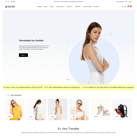 E-Ticaret Moda Giyim Yazılım Paketi - Demo1