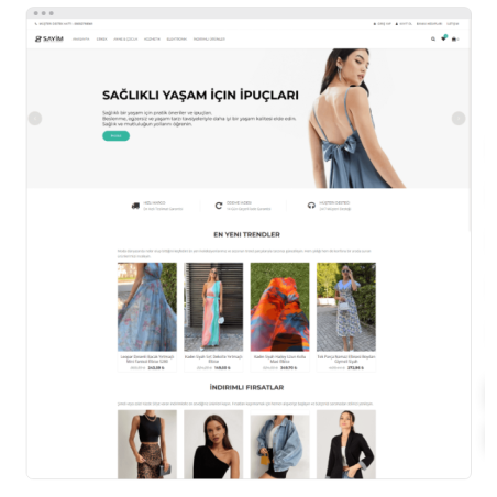 E-Ticaret Moda Giyim Yazılım Paketi - Demo3