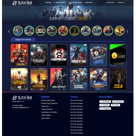 E-Ticaret Oyun Satış Yazılım Paketi - Demo12