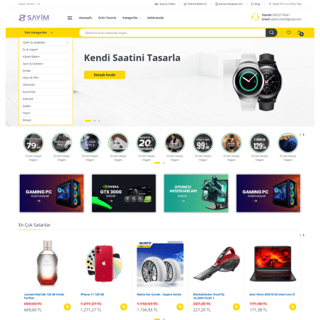 E-Ticaret Mega Market Yazılım Paketi - Demo13