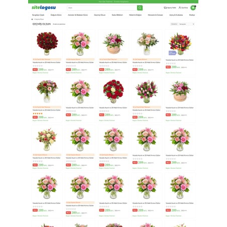 Opencart  Çiçek Satış Teması 1