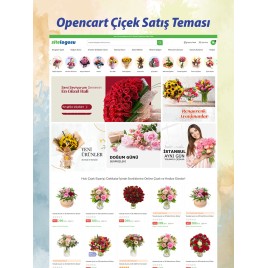 Opencart  Çiçek Satış Teması 1