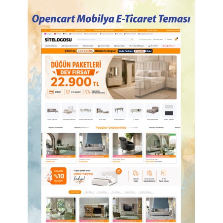 Opencart Mobilya E-Ticaret Teması 1